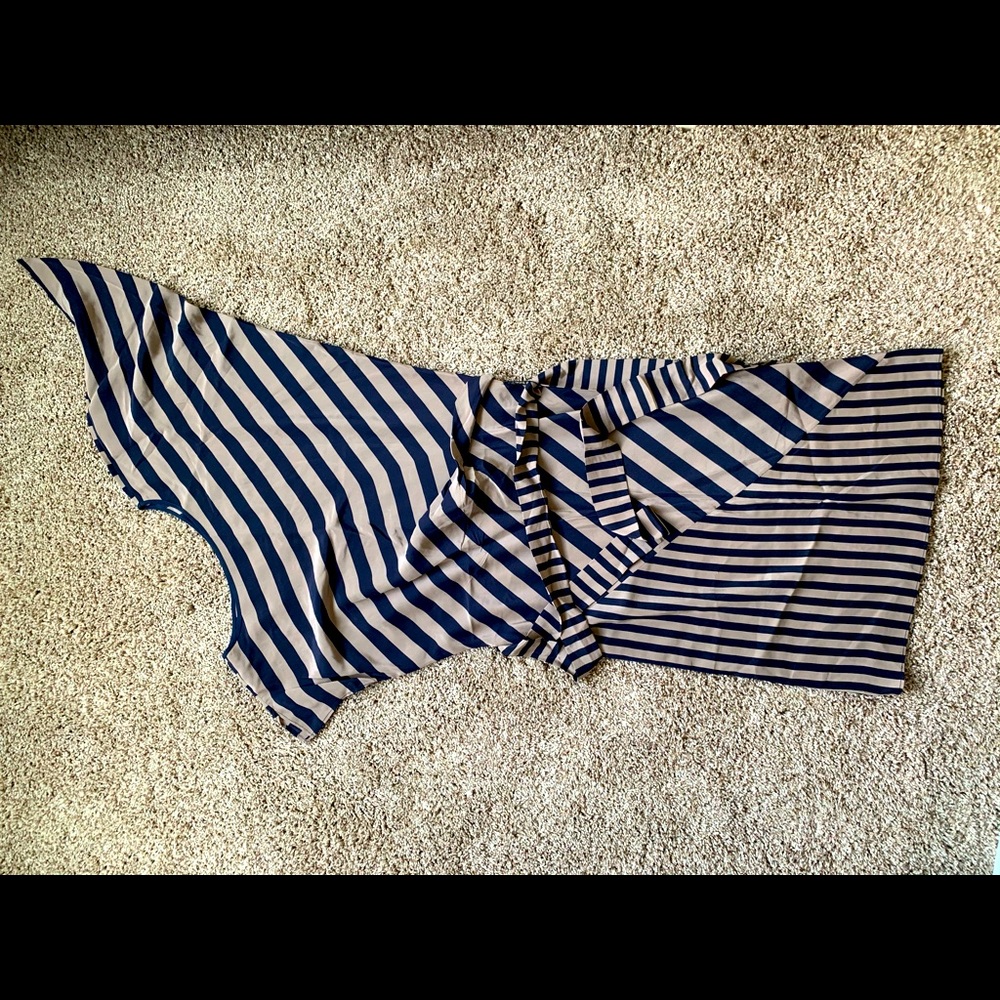 BCBGMaxazria asymmetric dress, pure silk
